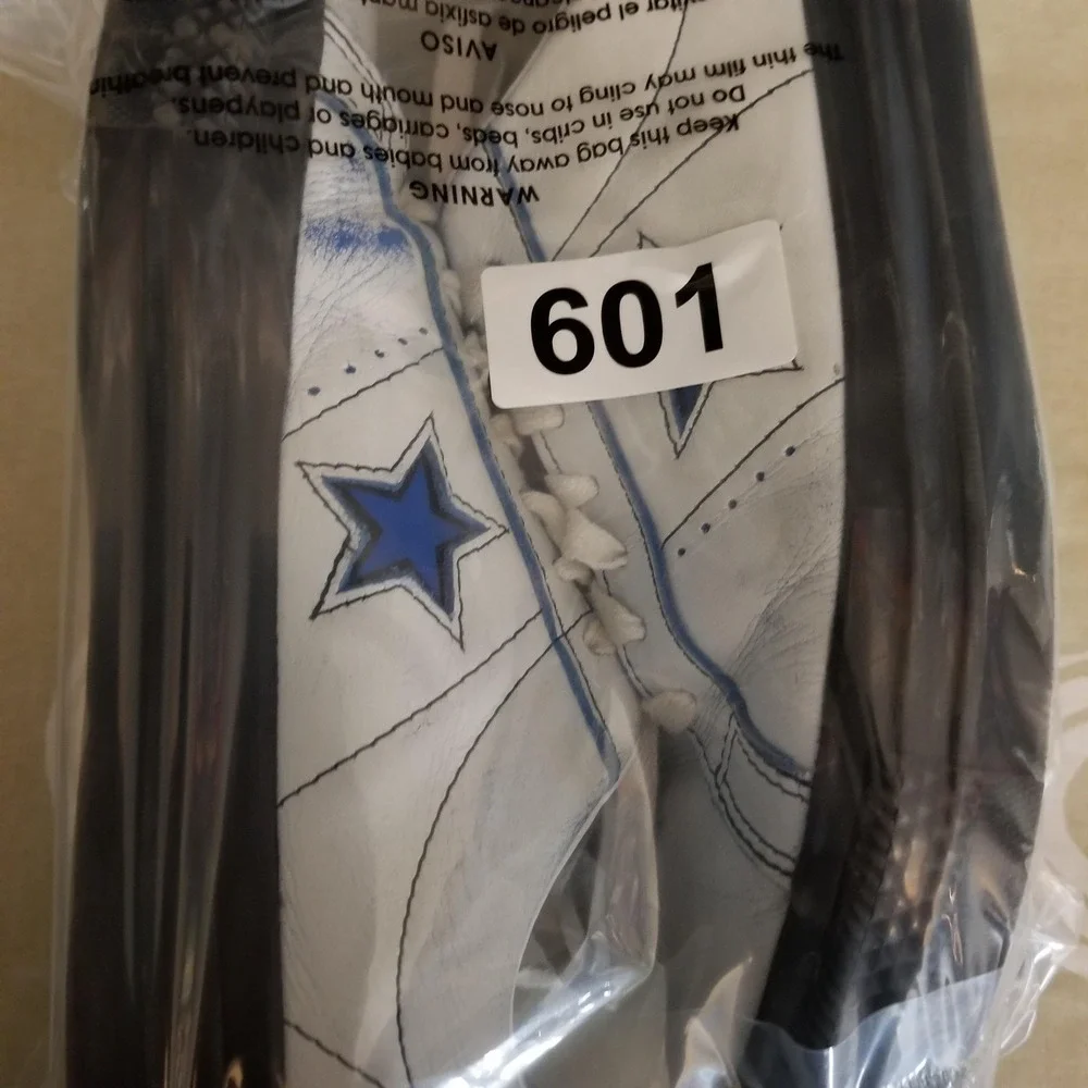 Converse One Star Low Top White Blue Leather Distress Sneakers **Possible W8 M6 - Picture 10 of 10